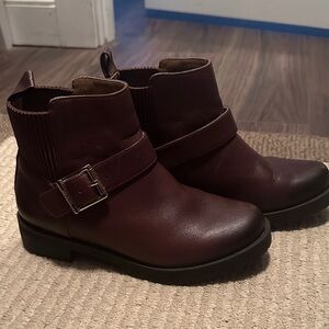 Vionic Dark Brown Ankle Boots with Buckle